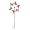 Colorful Embossed Metal Butterfly Garden Twirler Wind Spinner Stake 71 Inch